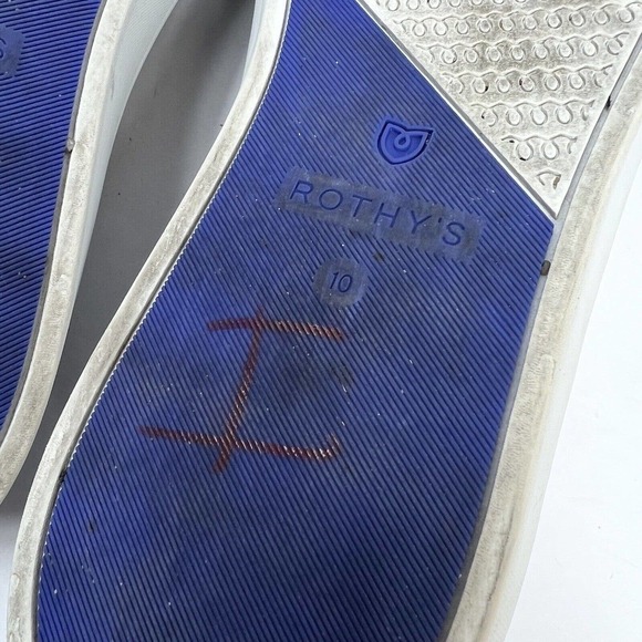 Rothy's Navy Blue Tree Lounge Knit Slip On Sneakers Size 10 Loafers - Picture 9 of 9